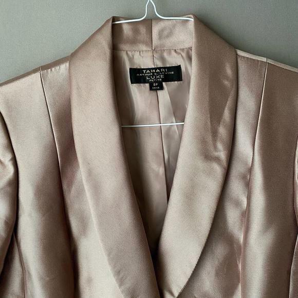 Tahari sz‎ 8 bronze career formal blazer jacket - Picture 9 of 9